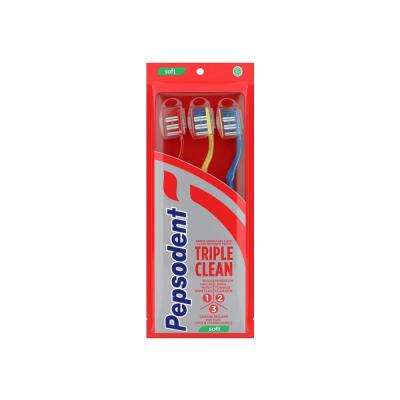 Pepsodent Sikat Gigi Triple Clean 3pcs - Soft