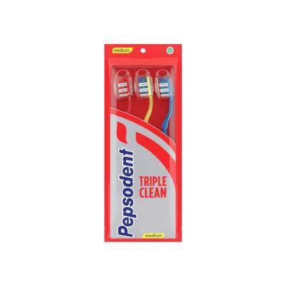 Pepsodent Sikat Gigi Triple Clean 3pcs - Medium